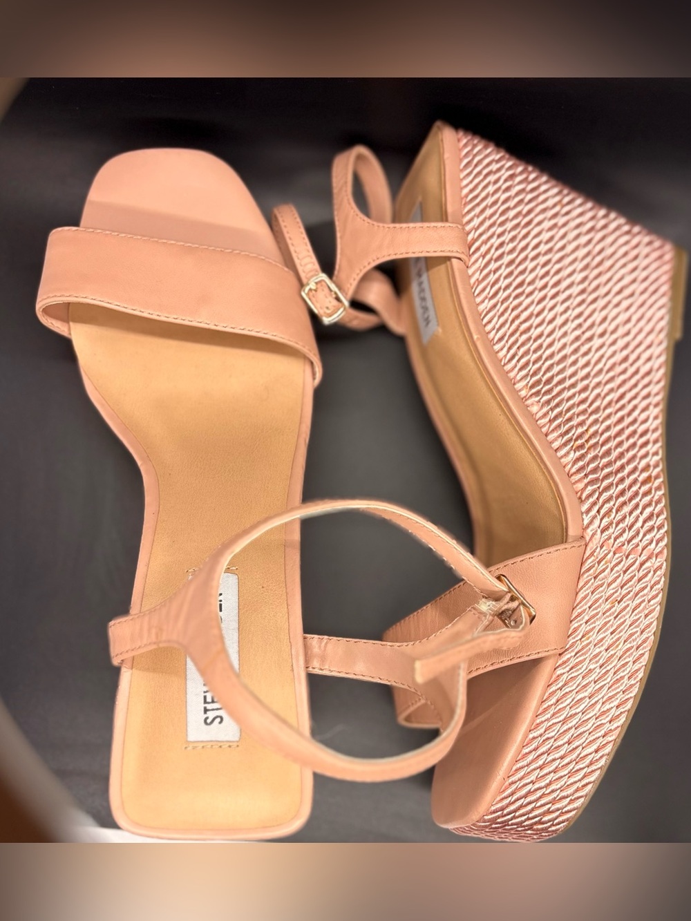 Steve Madden Blush Pink Platform Wedge Sandals